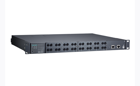 NPort S9650I-16-2HV-E-T - 16-port,3-in-1 rugged device server,2x10/100M RJ45 1588v2,2x10/100M RJ45,110/220 VDC/VAC by MOXA